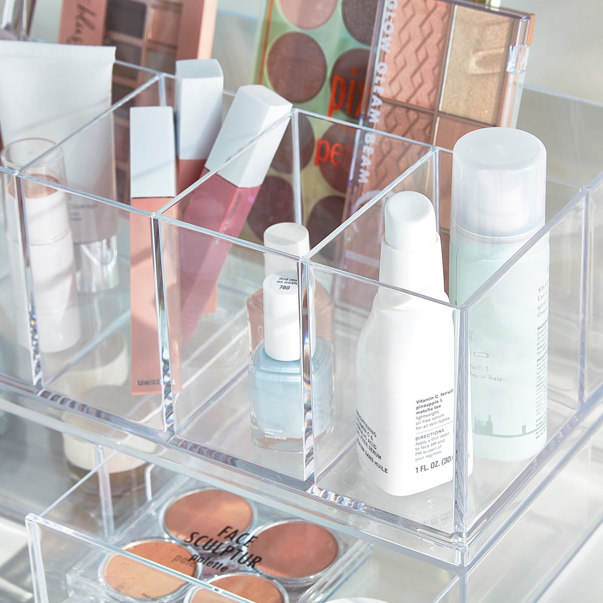 iDesign Clarity Cosmetics & Vanity Organizer The Container Store